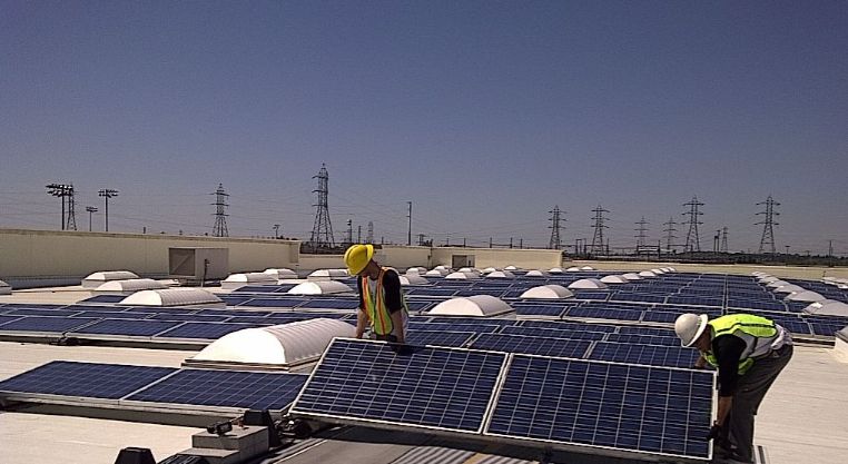 commercial solar energy roof install in Northern California Solar Energy and Battery (ESS) Installers Pure Power Solutions professional residential and commercial and off-grid solar experts