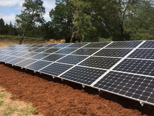 winery solar energy ground install in Northern California Solar Energy and Battery (ESS) Installers Pure Power Solutions professional residential and commercial and off-grid solar experts