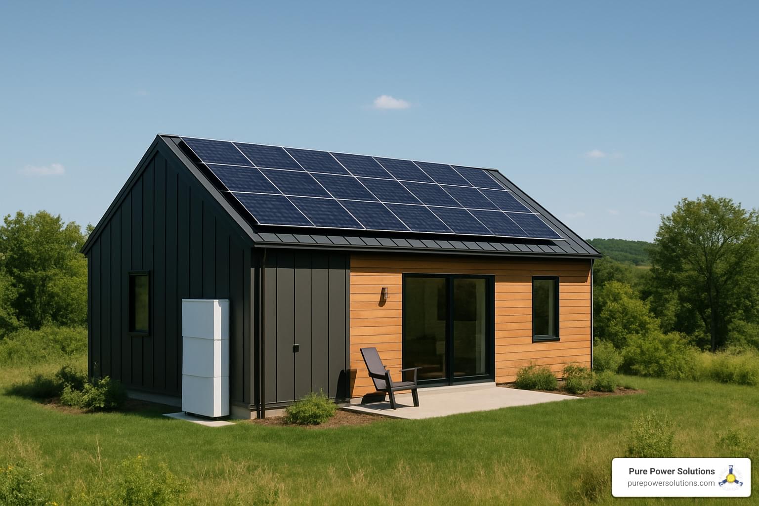 solar power with battery storage to make electricity off-grid
